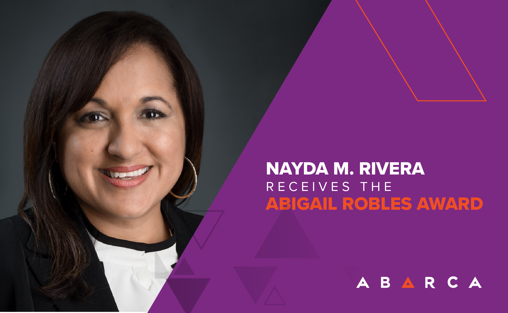 Abarcan Nayda M. Rivera receives the Abigail Robles Award